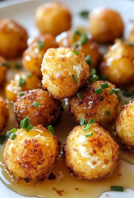 Crispy Goat Cheese Poppers with Honey
