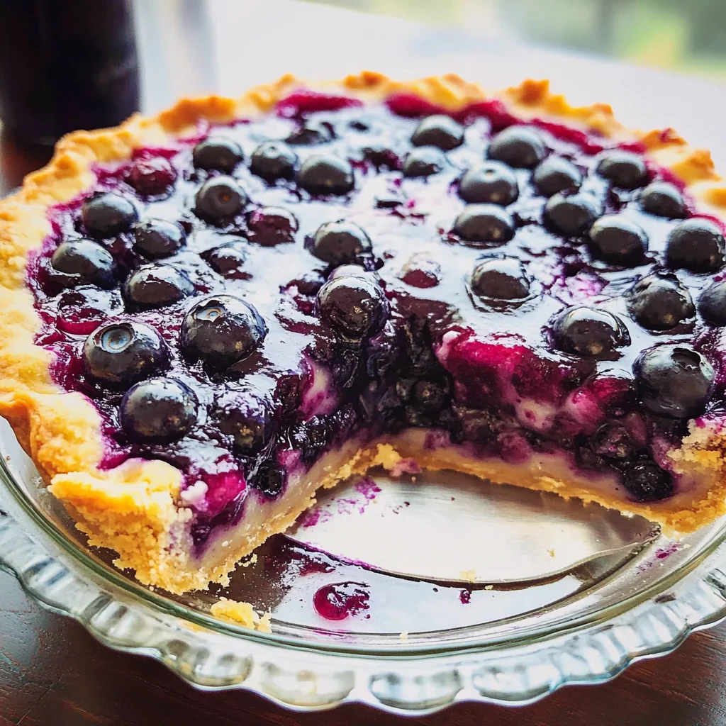 Crustless Blueberry Pie