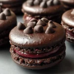 Dark Chocolate Raspberry Macarons Recipe