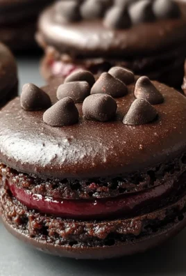 Dark Chocolate Raspberry Macarons Recipe