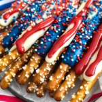 Fourth of July Pretzel Rods (White Chocolate Pretzels)