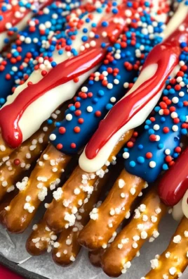 Fourth of July Pretzel Rods (White Chocolate Pretzels)