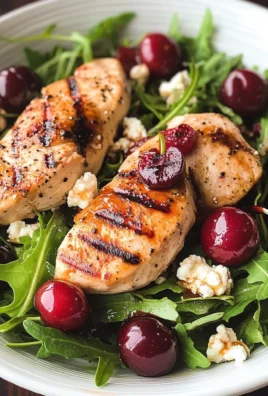 Fresh Cherry Salad with Chicken & Cherry Balsamic Dressing