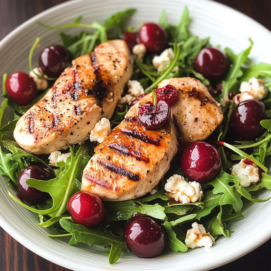 Fresh Cherry Salad with Chicken & Cherry Balsamic Dressing