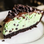 Frozen Mint Chocolate Chip Pie