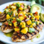 Grilled Chicken with Mango Avocado Salsa