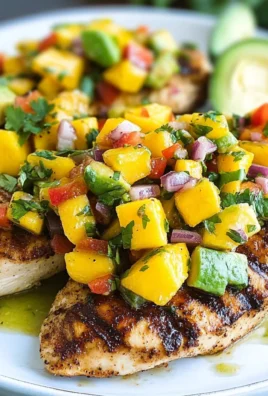 Grilled Chicken with Mango Avocado Salsa