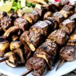 Grilled Steak Kabobs (with Mushrooms)