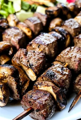 Grilled Steak Kabobs (with Mushrooms)