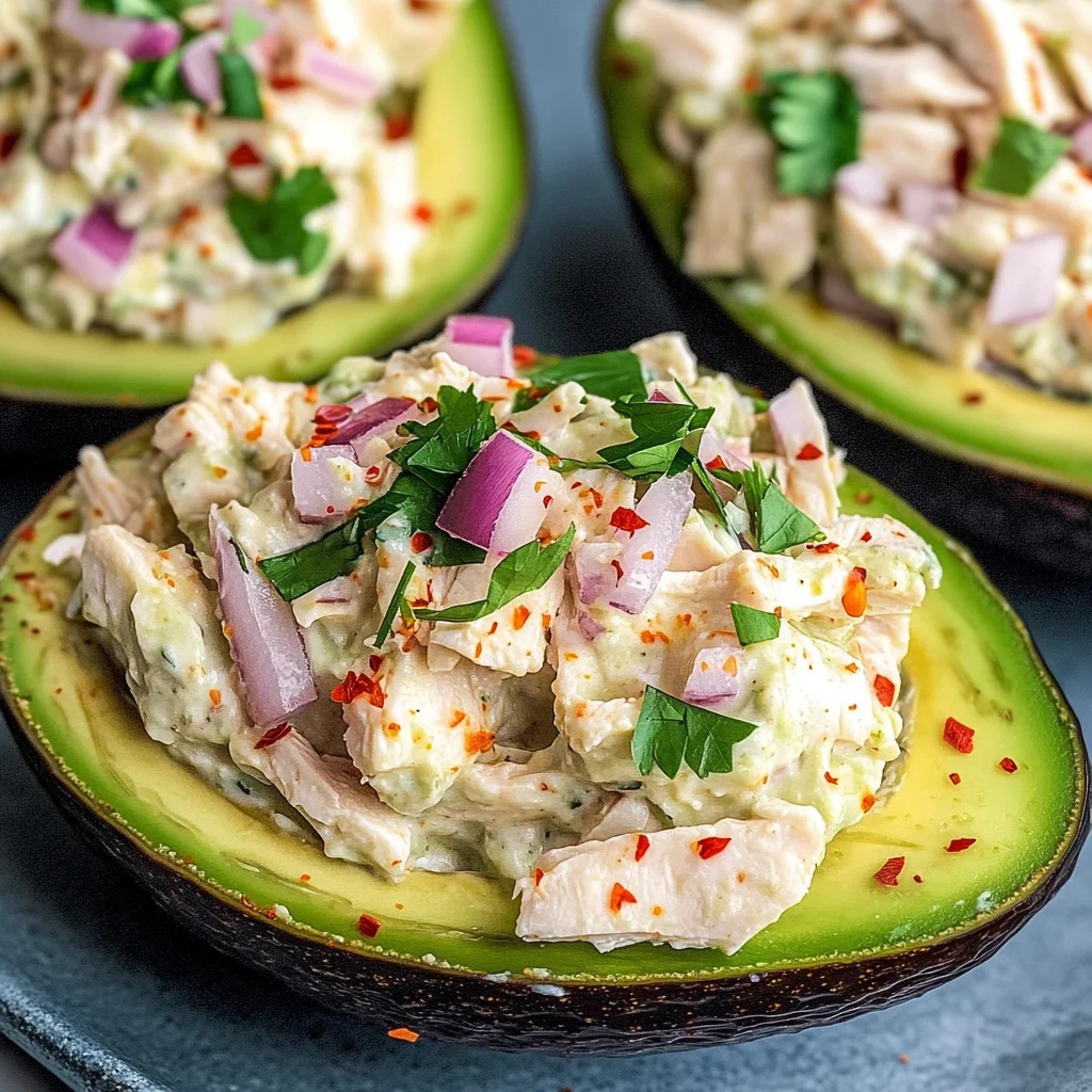 Healthy Chicken Salad Stuffed Avocados