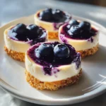 Juicy Mini Lemon Blueberry Cheesecakes