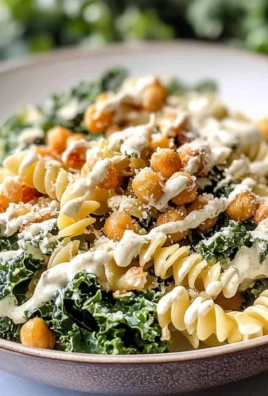 Kale Caesar Pasta Salad