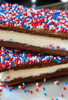Patriotic Mini Ice Cream Sandwiches