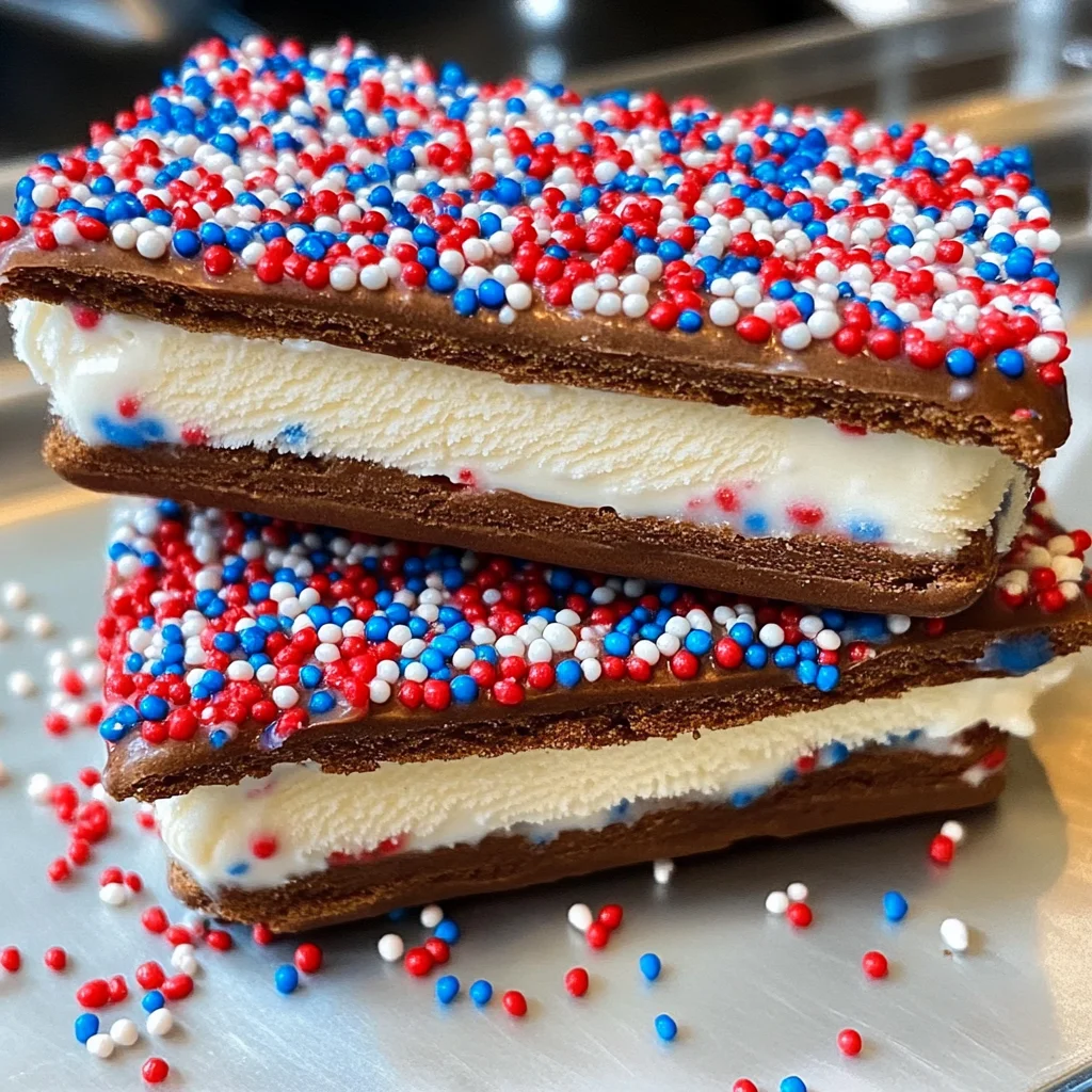 Patriotic Mini Ice Cream Sandwiches