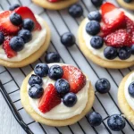 Red White and Blue Mini Fruit Pizzas