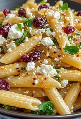 Refreshing Feta and Cranberry Penne Salad with Easy Homemade Orange Vinaigrette