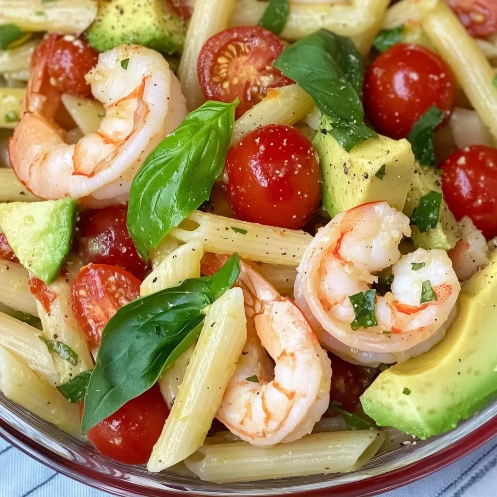 Shrimp Avocado Pasta Salad