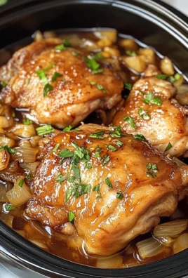 Slow Cooker Honey Garlic Chicken Thighs (5-Ingredients)