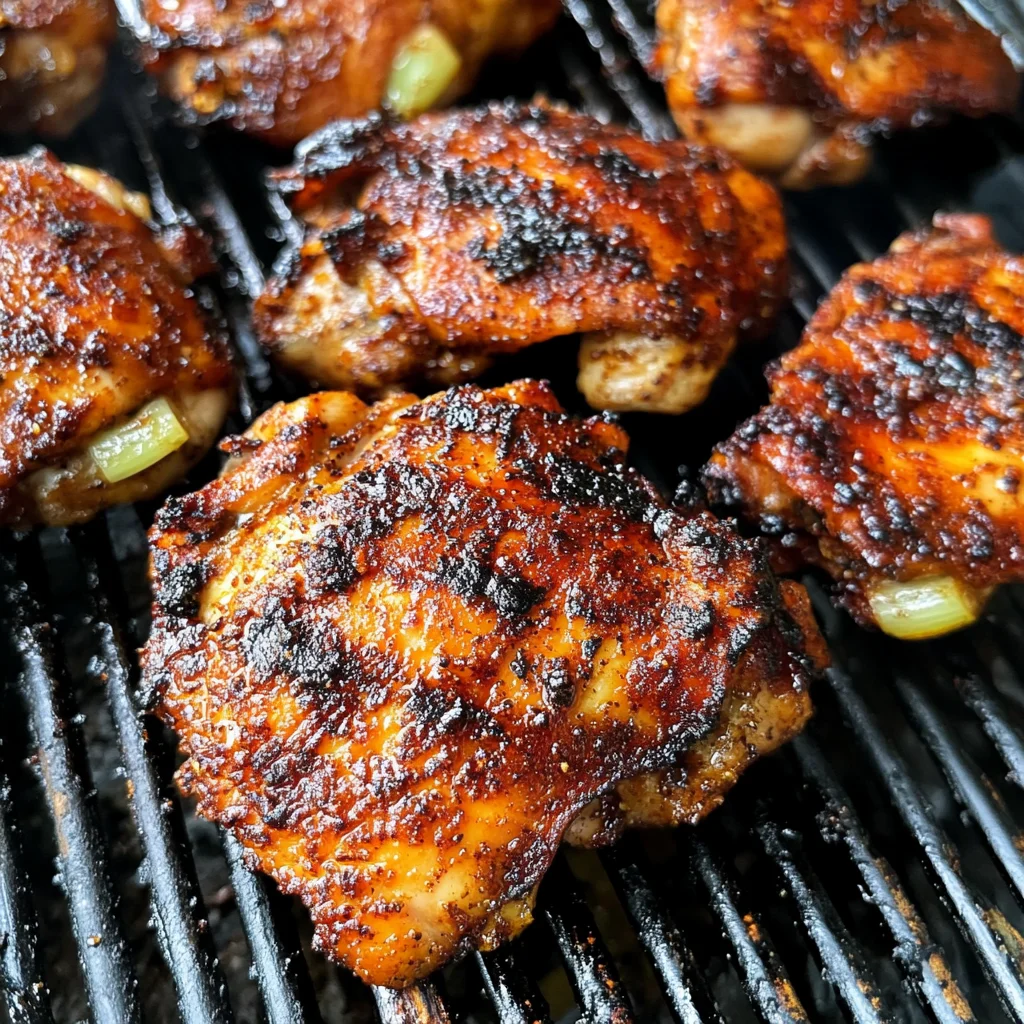 Sweet N Spicy Grilled Chicken Thighs