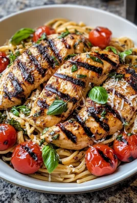Tomato Basil Pasta with Balsamic Grilled Chicken