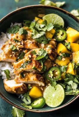 Weeknight Thai Peanut Chicken with Spicy Lime Mango