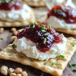 Whipped Goat Cheese Dip with Raspberry Chile Jam