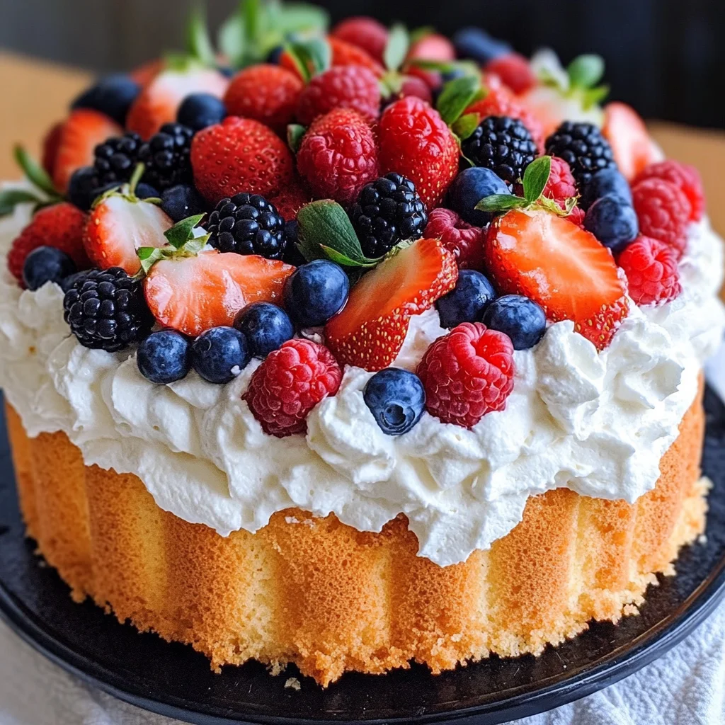 Angel Food Cake with Berries