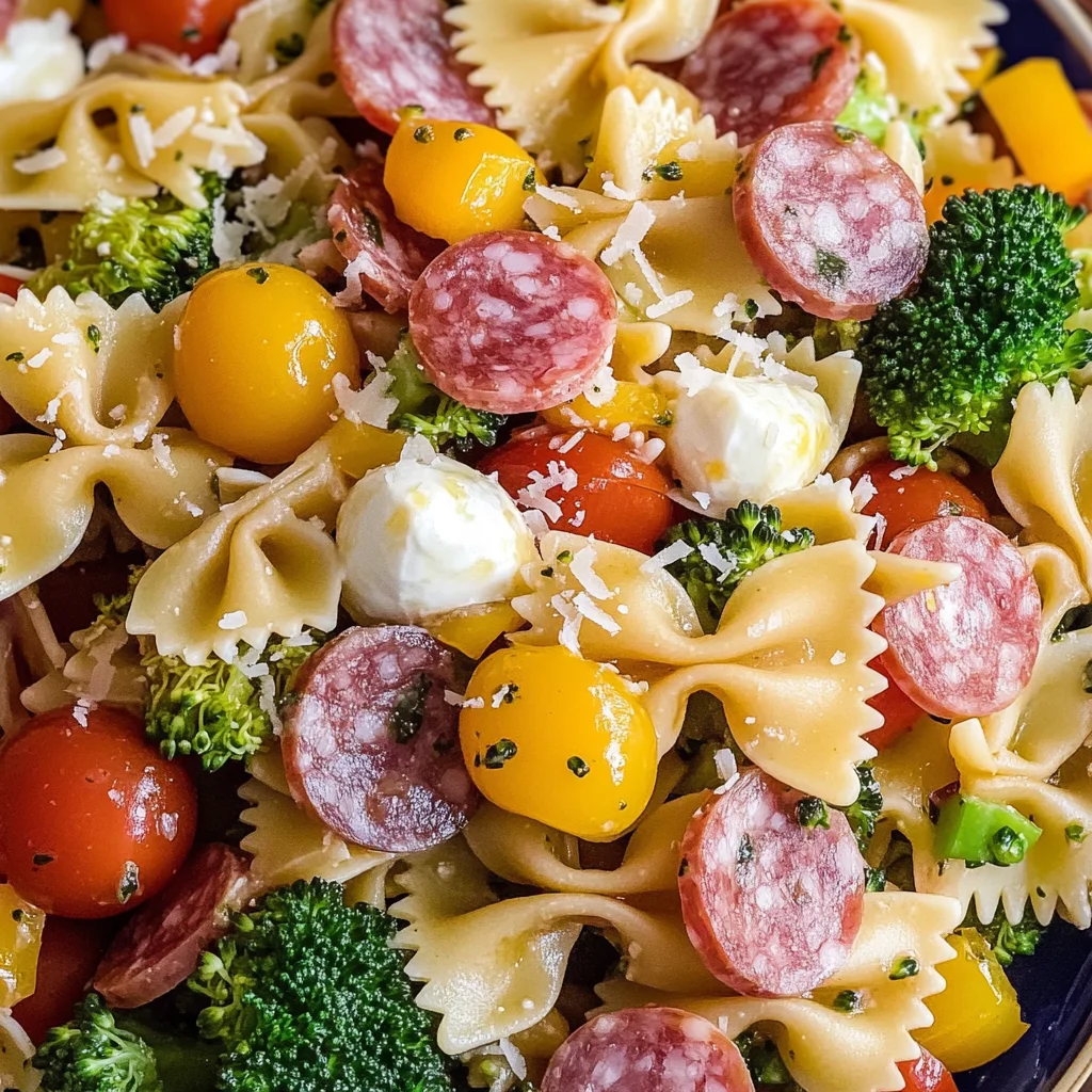 Bow Tie Pasta Salad Recipe (with Italian Dressing)