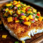 Coconut Crusted Fish With Mango Salsa