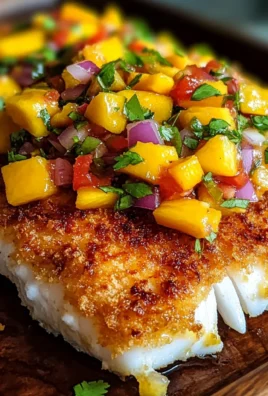 Coconut Crusted Fish With Mango Salsa