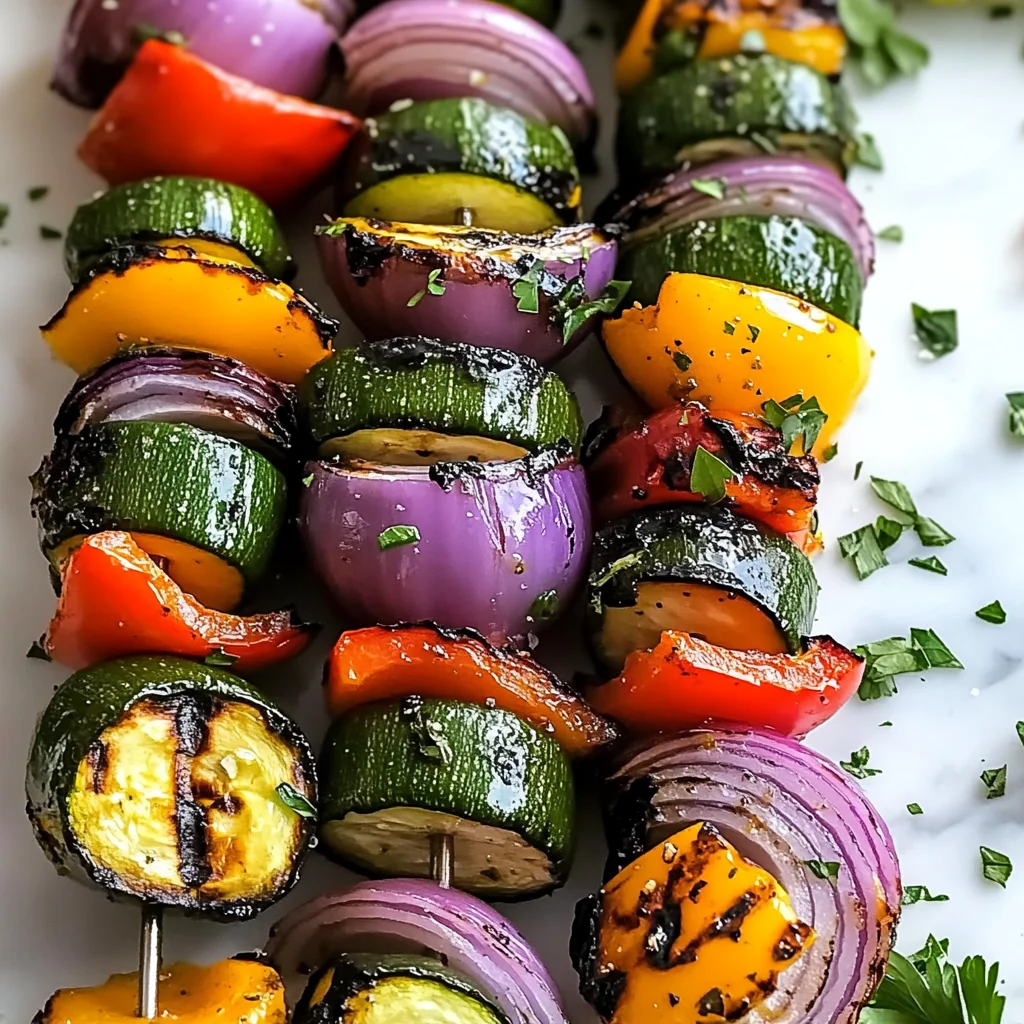 Colorful Grilled Veggie Skewers