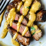 Grilled Ribeye Recipe with Spicy Mustard Sauce