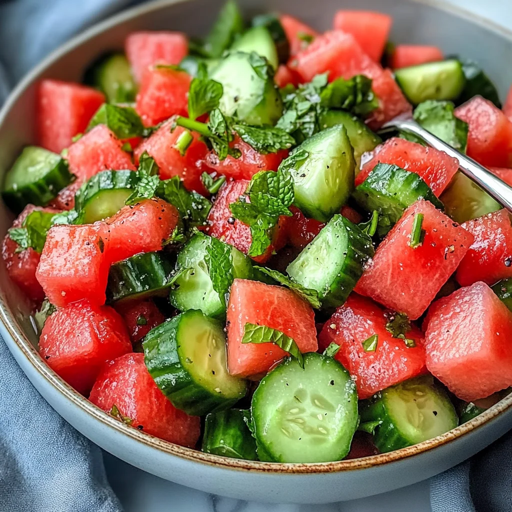 Vibrant Watermelon Cucumber Salad